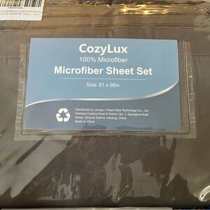 CozyLux Microfiber Sheet Set - Gray